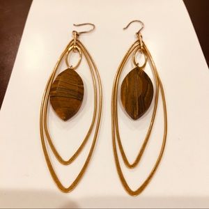 Tigers-eye dangle earrings